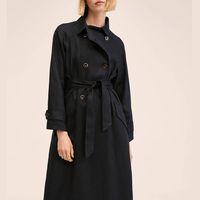 Mango Women's Black Trench Coats