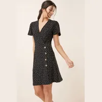 Next UK Womens Black Wrap Dresses