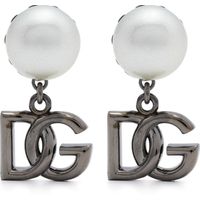 FARFETCH Dolce and Gabbana Pearl Clip On Earrings