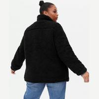 New Look Women's Black Teddy Coats