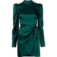 FARFETCH Women's Green Satin Dresses