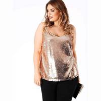 Fashion World Sequin Camisoles And Tanks for Women