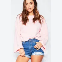 Missy Empire Women's Pink Cropped Jumpers