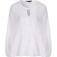 Shop Peacocks Women's White Blouses up to 75% Off | DealDoodle