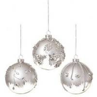Premier Decorations Christmas Glass Baubles