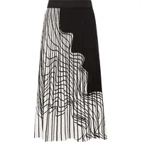 Wolf & Badger Women's Black Knit Midi Skirts