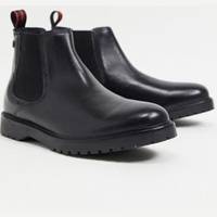 Base London Men's Black Leather Chelsea Boots