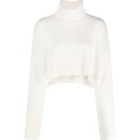 P.A.R.O.S.H. Women's White Roll Neck Jumpers