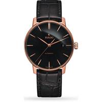Rado Mens Rose Gold Watch With Leather Strap