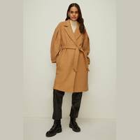 Oasis Fashion Women's Camel Double-Breasted Coats