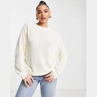 NA-KD UK Women's White Cotton Jumpers