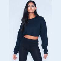 Missy Empire Women's Black Cropped Jumpers