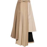 Rokh Women's Brown Pleated Skirts