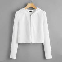 SHEIN Women's White Cropped Jackets