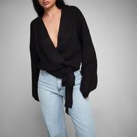 Missguided Women's Black Chunky Cardigans