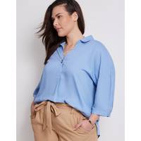 Secret Sales Women's Blue Linen Shirts