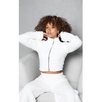 PrettyLittleThing Women's White Cropped Jackets