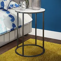 Wrought Studio Glass And Metal Side Tables