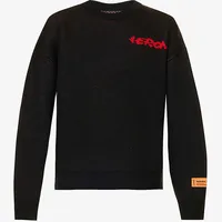 Selfridges Men's Black Crew Neck Jumpers