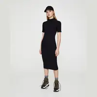 Pull&Bear Women's Black Midi Dresses