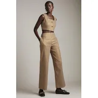 Karen Millen Women's Wide Leg Patterned Trousers