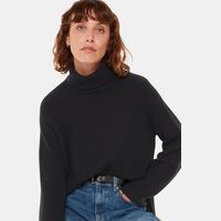 Whistles Women's Black Roll Neck Jumpers