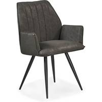 Roseland Furniture Grey Leather Dining Chairs