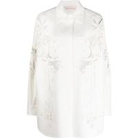 FARFETCH Women's White Lace Shirts