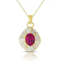 Genevive Jewelry Women's Ruby Necklaces
