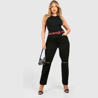 boohoo Women's Black Ripped Jeans