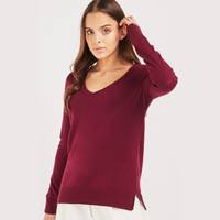 Everything5Pounds Women's V Neck Jumpers