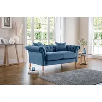 B&Q Blue Chesterfield Sofas