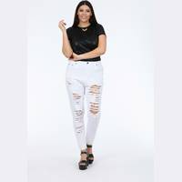 Pink Clove Plus Size Ripped Jeans
