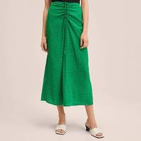 Mango Women's Green Pleated Skirts
