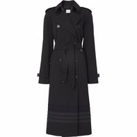 FARFETCH Burberry Women's Black Double-Breasted Coats