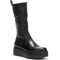 Spartoo Women's Black Leather Boots