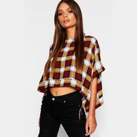 Boohoo Check Blouses for Women