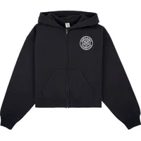 FARFETCH Women's Black Cropped Hoodies