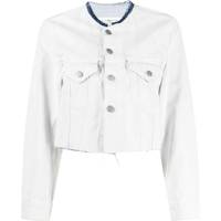 FARFETCH Women's White Cropped Jackets
