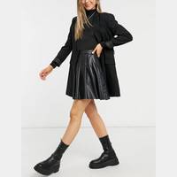 New Look Women's Leather Pleated Skirts