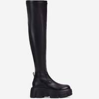 Ego Shoes Women's Black Leather Knee High Boots