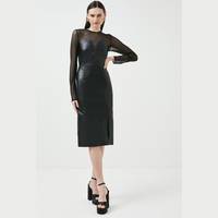 Debenhams Karen Millen Womens Black Leather Dresses