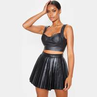 PrettyLittleThing Women's Leather Pleated Skirts