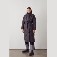 Warehouse Women's Black Belted Coats