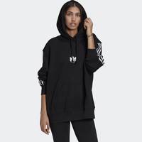 Adidas Women's Black Oversized Hoodies