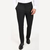 Dobell Men's Black Suit Trousers