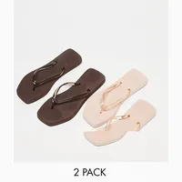 ASOS Women's Square Toe Flip Flops