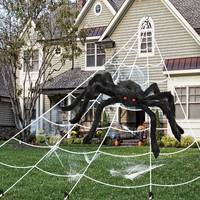 LIFCAUSAL Halloween Spider & Web Decoration