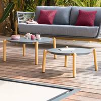 Corrigan Studio Round Wooden Garden Tables