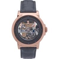 Wolf & Badger Mens Rose Gold Watch With Leather Strap